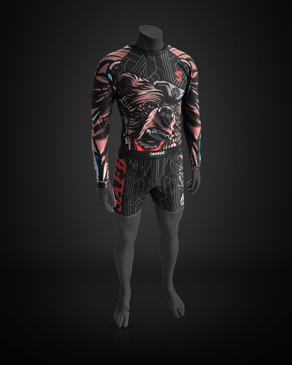 Savage Bear MMA Unit (Rashguard + Fight Short Set)